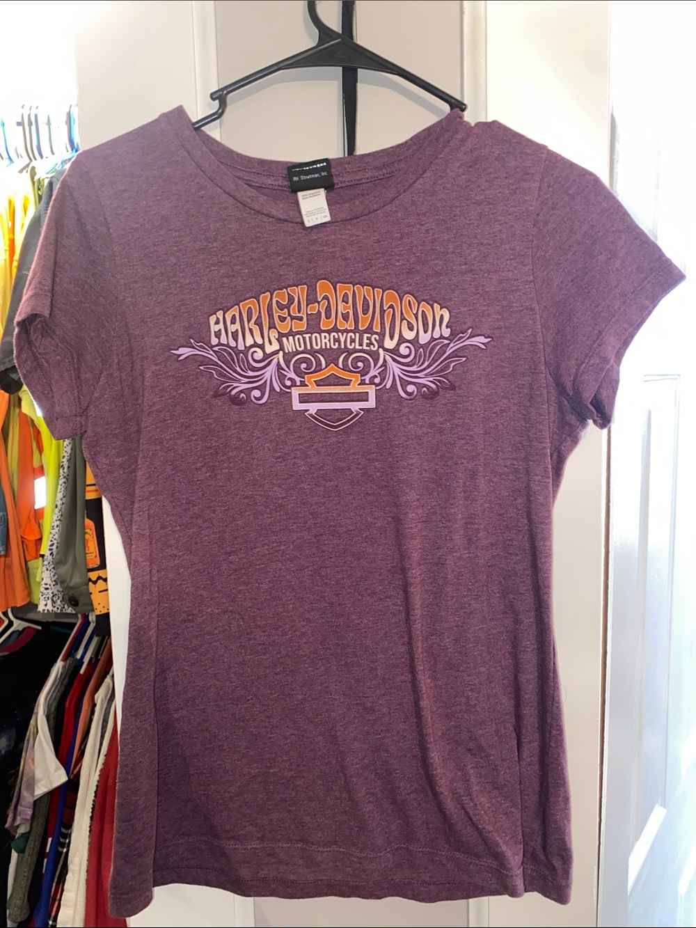Harley-Davidson Purple and Orange Logo Tee